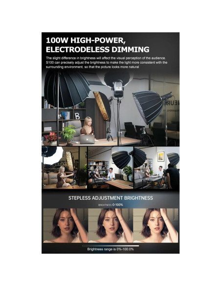 Cámara Fotográfica LED BAFONGCINE S100 100W Luz de Relleno
