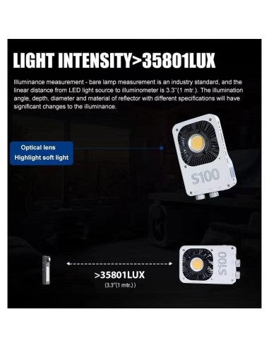 Cámara Fotográfica LED BAFONGCINE S100 100W Luz de Relleno
