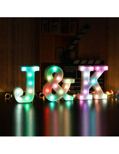 Luz LED Digital Glintee Número 2 con Control Remoto RGB