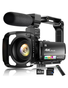 Cámara de Video 4K FJFJOPK HDV-3051L 64MP Zoom 18X