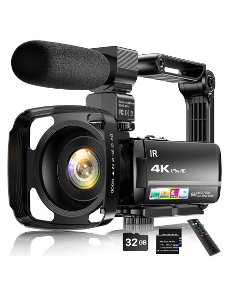 Cámara de Video 4K FJFJOPK HDV-3051L 64MP Zoom 18X Cámara de Video 4K FJFJOPK HDV-3051L 64MP Zoom 18X