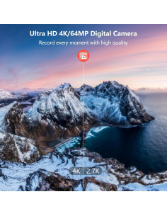 Cámara Digital 4K Gavonde WD08 64MP Zoom 18X Pantalla 3" 2