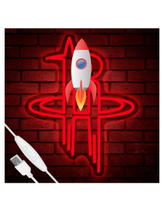 Luz de Neón LED Baloncesto YUNYEENEEN 40x27.5cm USB Dimmable