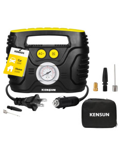 Compresor de Aire Portátil Kensun 12V/110V 100 PSI Inflador