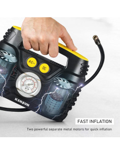 Compresor de Aire Portátil Kensun 12V/110V 100 PSI Inflador 2