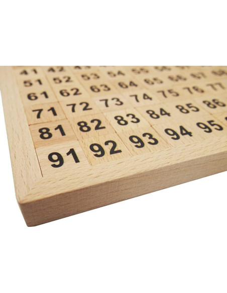 Tablero de Cien Montessori CICITOYWO - Juguete Educativo 21x21 cm Tablero de Cien Montessori CICITOYWO - Juguete Educativo 21x21 cm