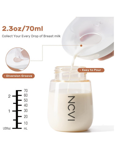 Colector de Leche Materna NCVI Silicona 70ml Reutilizable