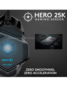 Ratón Gaming Logitech G502 HERO con Cable y Paño Microfibra 2