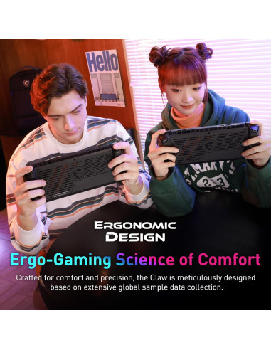 MSI Claw Handheld Gaming PC 7" FHD 120Hz 16GB 512GB Negro