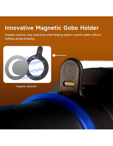 Kit de Fotografía Snoot Óptico Bussi con 35 Gobos y Soporte