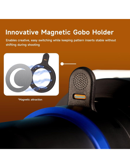 Kit de Fotografía Snoot Óptico Bussi con 35 Gobos y Soporte