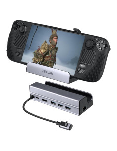 Dock 6-en-1 Feylan para Steam Deck y ROG Ally - HDMI 4K, USB-C 100W
