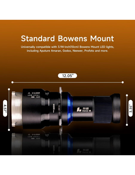 Kit de Fotografía Snoot Óptico Bussi con 35 Gobos y Soporte