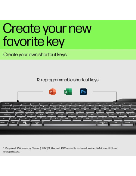Teclado HP 400 con Iluminación LED Blanco Cálido - Compacto y Resistente a Derrames Teclado HP 400 con Iluminación LED Blanco Cálido - Compacto y Resistente a Derrames