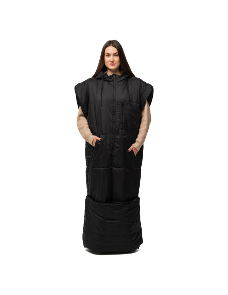 Saco de dormir Relexit negro para adultos, impermeable, 1.14 kg