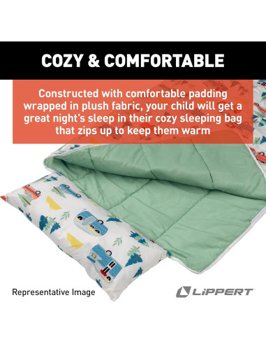 Saco de dormir Lippert para niños 170x157 cm con almohada