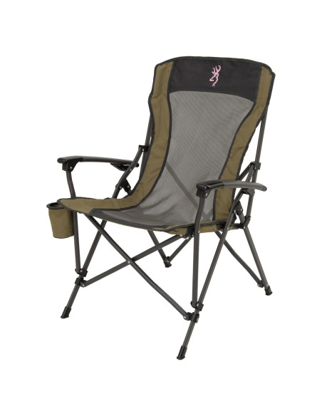 Silla de Camping Plegable Browning Fireside - Acero, Malla, 136 kg