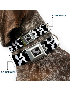 Collar para Perros Buckle-Down, Patrón Vaca, 27.94-41.91 cm 2