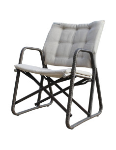 Silla Plegable STRONGBACK Beige - Ergonómica y Acolchada 136 kg