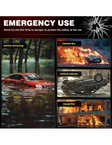 Cortador de Cinturón y Martillo Rompeventanas Fubosi CH-2