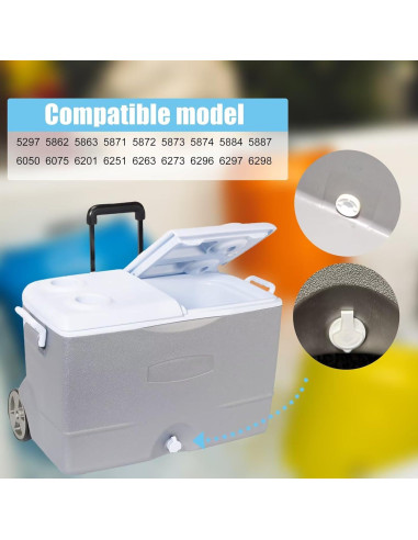 Paquete de 2 tapones de drenaje para enfriadores Coleman 3.81 cm