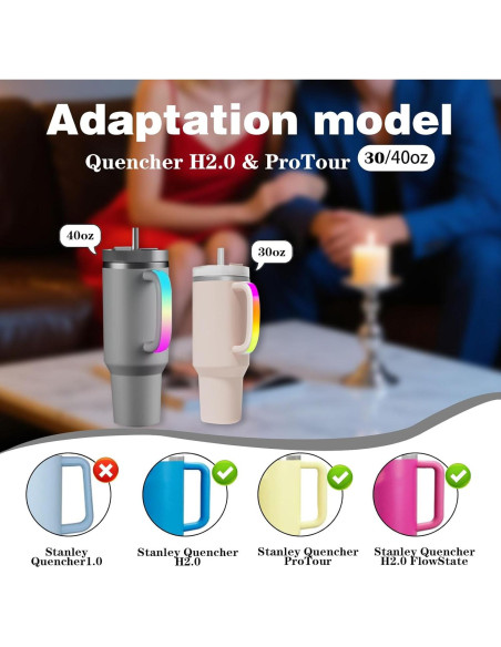 Mango LED Gris Jukestarz para Taza Stanley 40oz/30oz