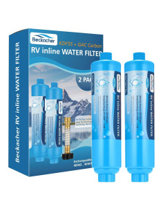Paquete de 2 filtros de agua Beckacher para RV - KDF y GAC