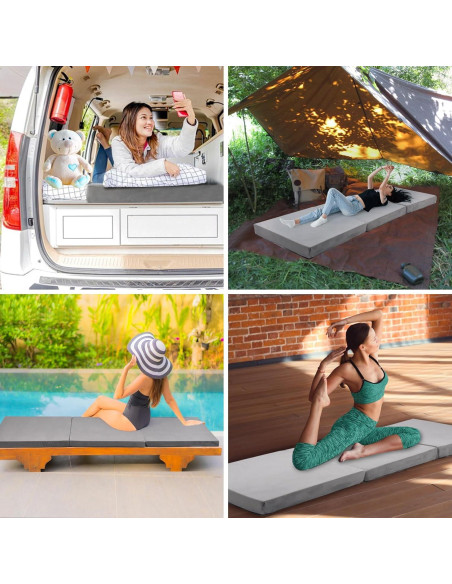 Colchón de Espuma Viscoelástica Maigandamai 180x61cm Plegable