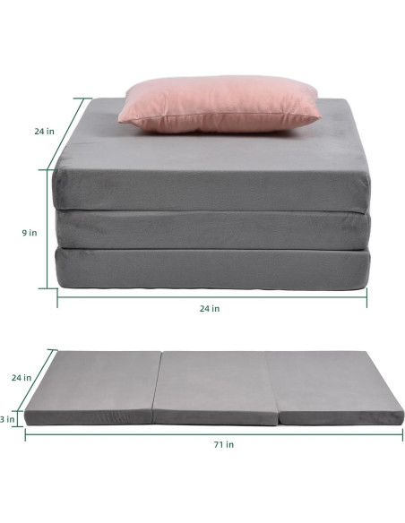 Colchón de Espuma Viscoelástica Maigandamai 180x61cm Plegable