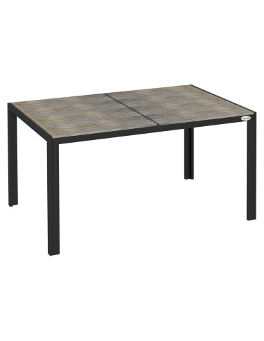 Mesa de Comedor al Aire Libre Outsunny 140x90 cm para 6 Personas