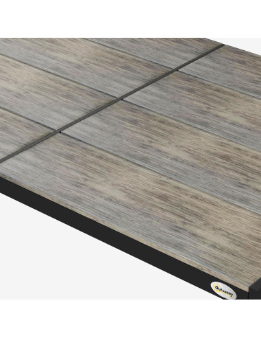 Mesa de Comedor al Aire Libre Outsunny 140x90 cm para 6 Personas