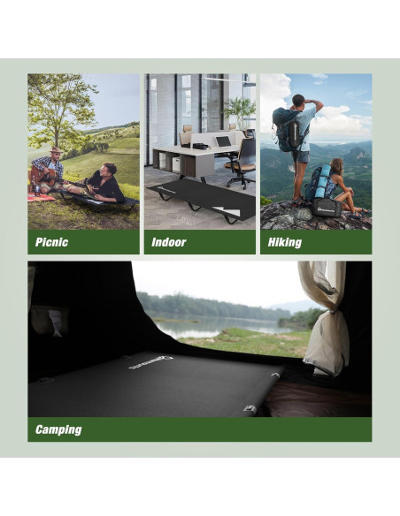 Cama de Camping Plegable WARMOUNTS Ultraligera 330lbs 76.2cm
