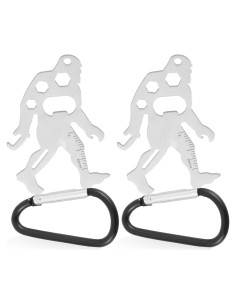 2 Piezas Carabiner Multitool Ymapinc - Abrebotellas Acero Inoxidable