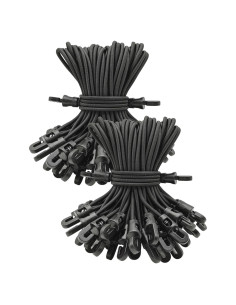Cuerdas Bungee Cortas BINCKIN 15 cm 100 Pcs Ganchos Negros