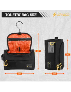 Bolsa de Aseo Táctica VOTAGOO Impermeable 26.2x5.6cm Negro 2