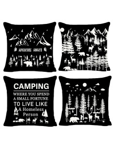 Fundas de Almohada Cuadradas Hysunland 18x18 cm Juego de 4