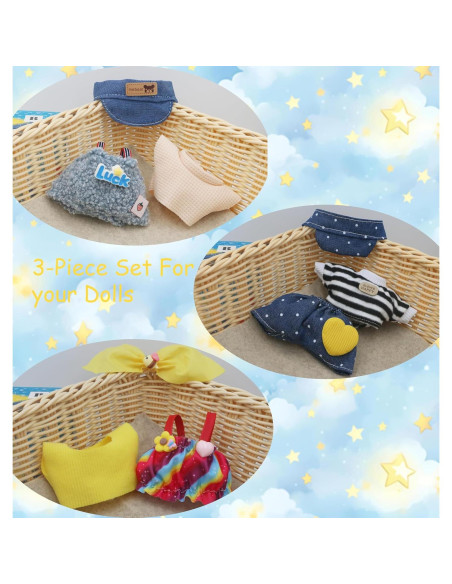 Conjunto de Ropa para Muñecas 6 Piezas 17cm Accesorios