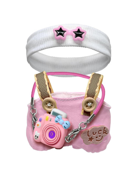 Conjunto de Ropa para Muñecas de 17cm Rosa - 3 Piezas