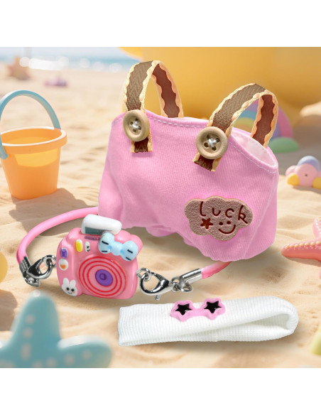 Conjunto de Ropa para Muñecas de 17cm Rosa - 3 Piezas