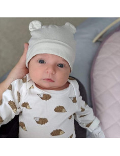 Conjunto Gorras y Manoplas BQUBO Bebés Algodón 0-6 Meses 2