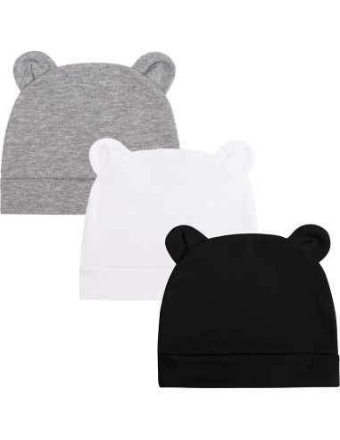 Conjunto Gorras y Manoplas BQUBO Bebés Algodón 0-6 Meses