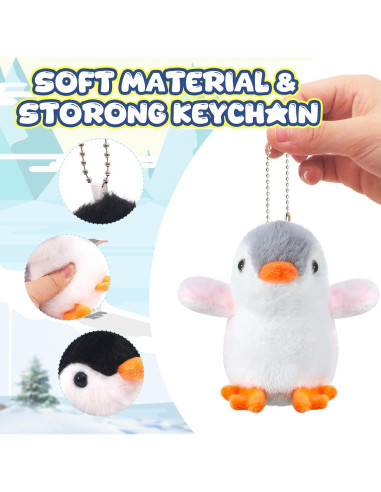 Conjunto de Peluches de Pingüino HAPGFS con Igloo - 3 Mini Juguetes