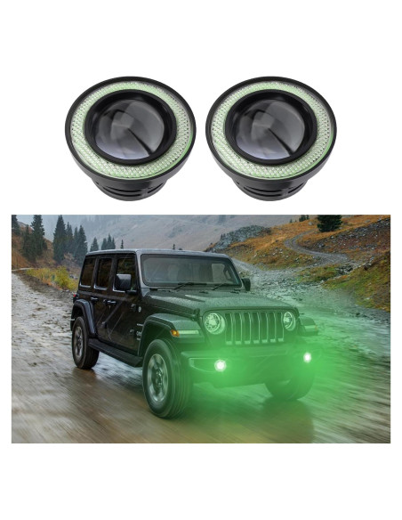 Luces de Niebla LED HEVLE 2.5'' Universales Verde 30W