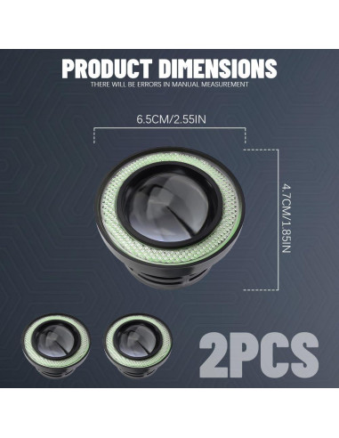 Luces de Niebla LED HEVLE 2.5'' Universales Verde 30W