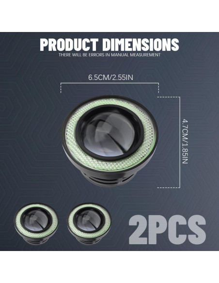 Luces de Niebla LED HEVLE 2.5'' Universales Verde 30W