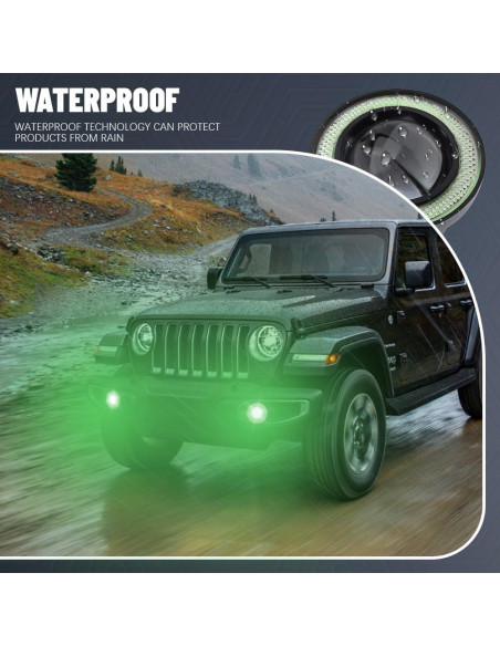 Luces de Niebla LED HEVLE 2.5'' Universales Verde 30W