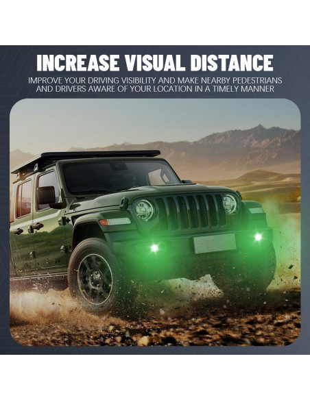 Luces de Niebla LED HEVLE 2.5'' Universales Verde 30W