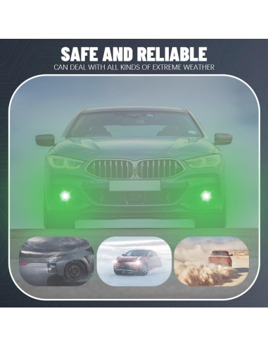 Luces de Niebla LED HEVLE 2.5'' Universales Verde 30W