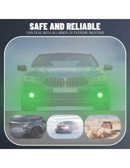 Luces de Niebla LED HEVLE 2.5'' Universales Verde 30W