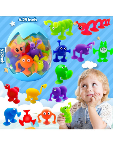 Juguetes de baño Tidesiok con ventosa para niños 1-3 años